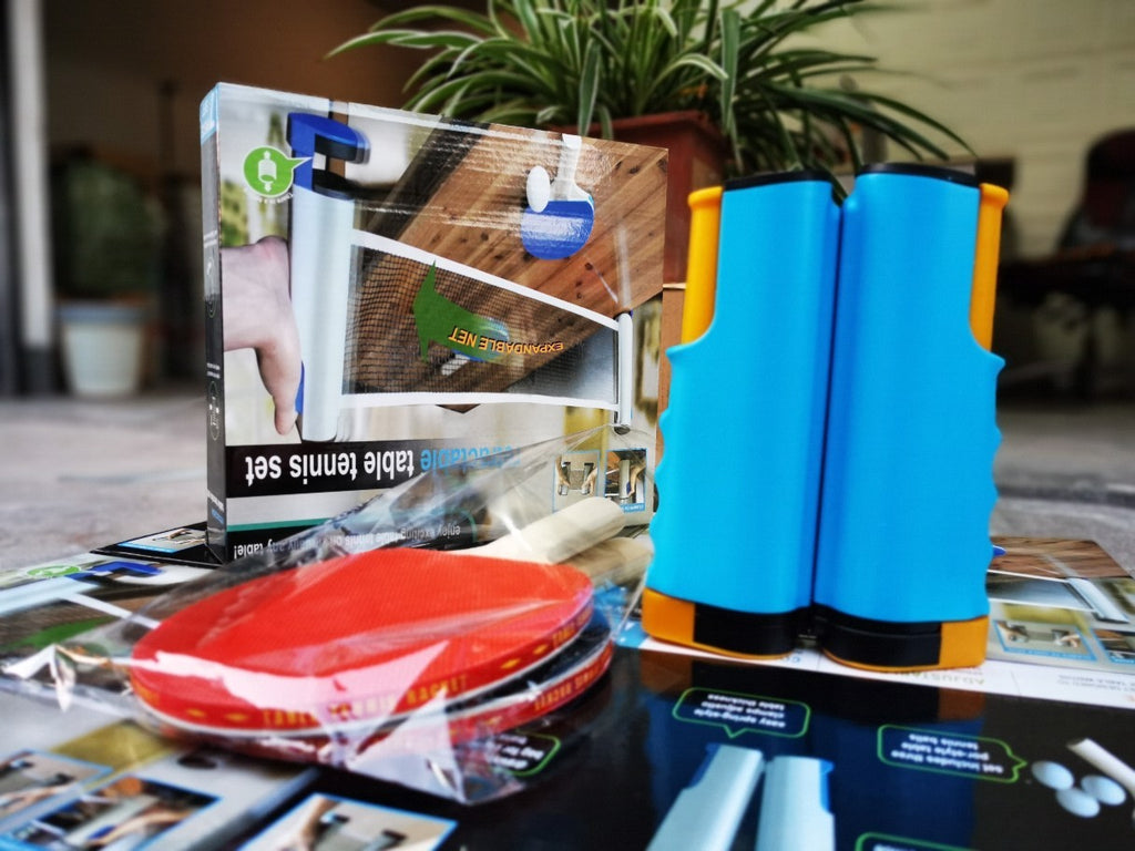 Stretchable Table Tennis Net Rack Color Box Set Racket PortableTable Tennis Net Post