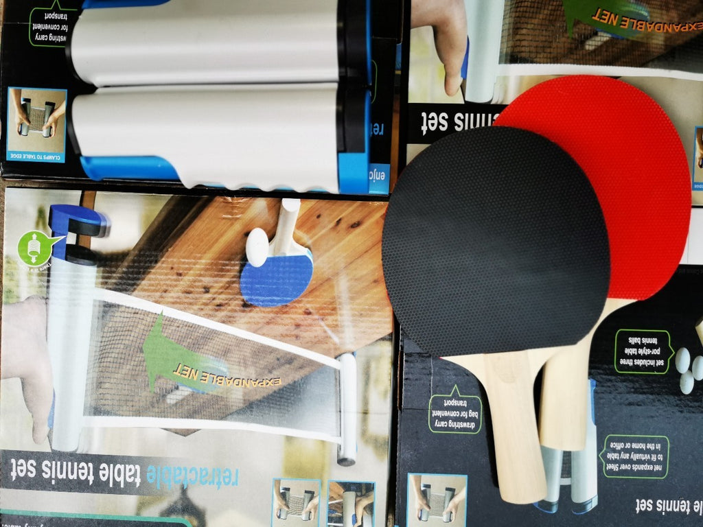 Stretchable Table Tennis Net Rack Color Box Set Racket PortableTable Tennis Net Post
