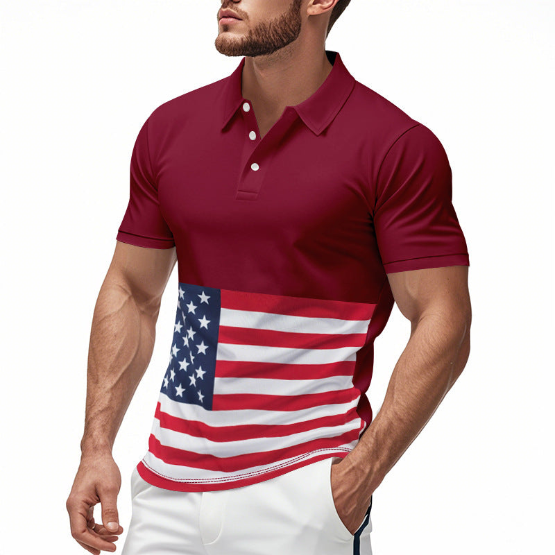 American Menswear Thin Quick-drying Ice Silk Short Sleeve