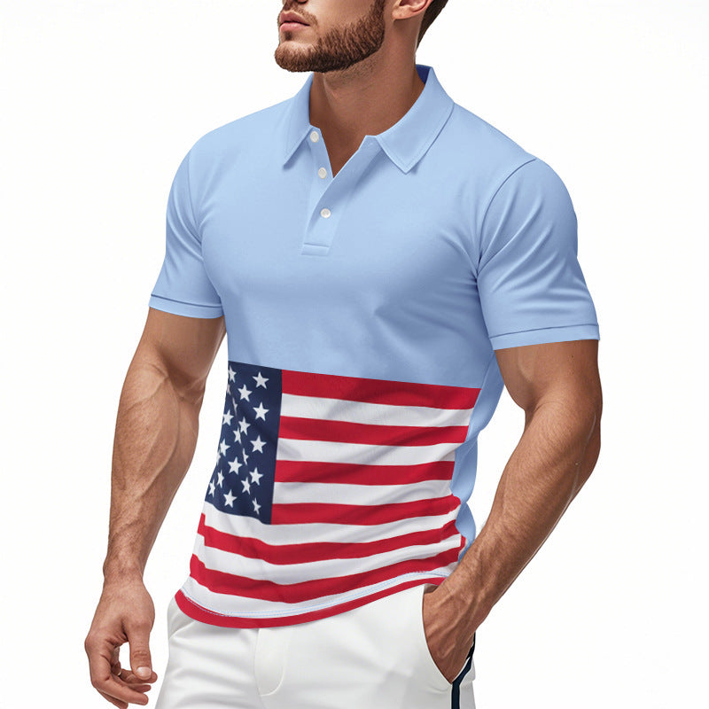 American Menswear Thin Quick-drying Ice Silk Short Sleeve