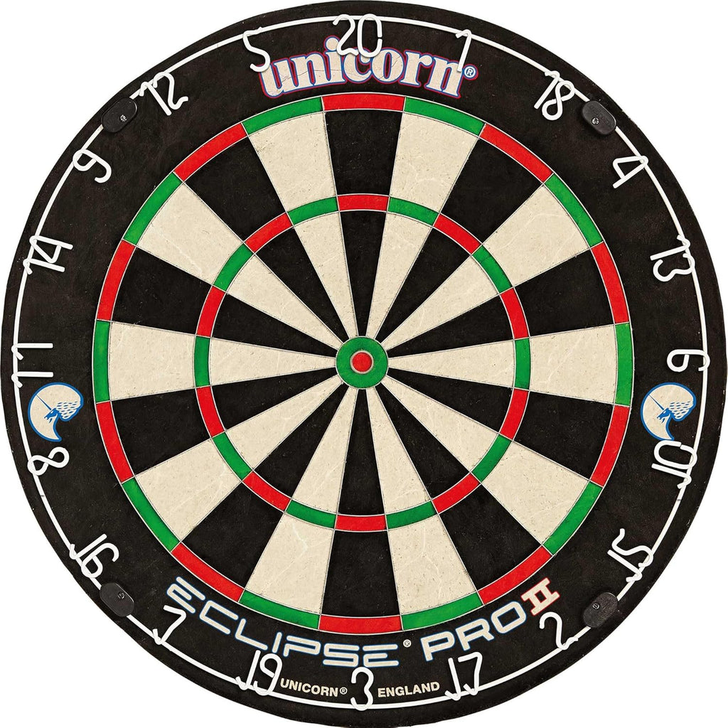 Dartboard | Eclipse Pro 2 | Flat Profile Number Ring | Championship Quality Sisal Bristle | Staple-Free Construction