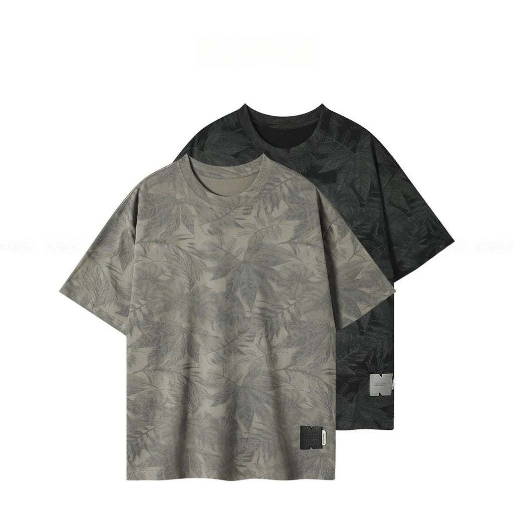 Men's Round Neck Boot-cut Casual All-match Short-sleeved T-shirt