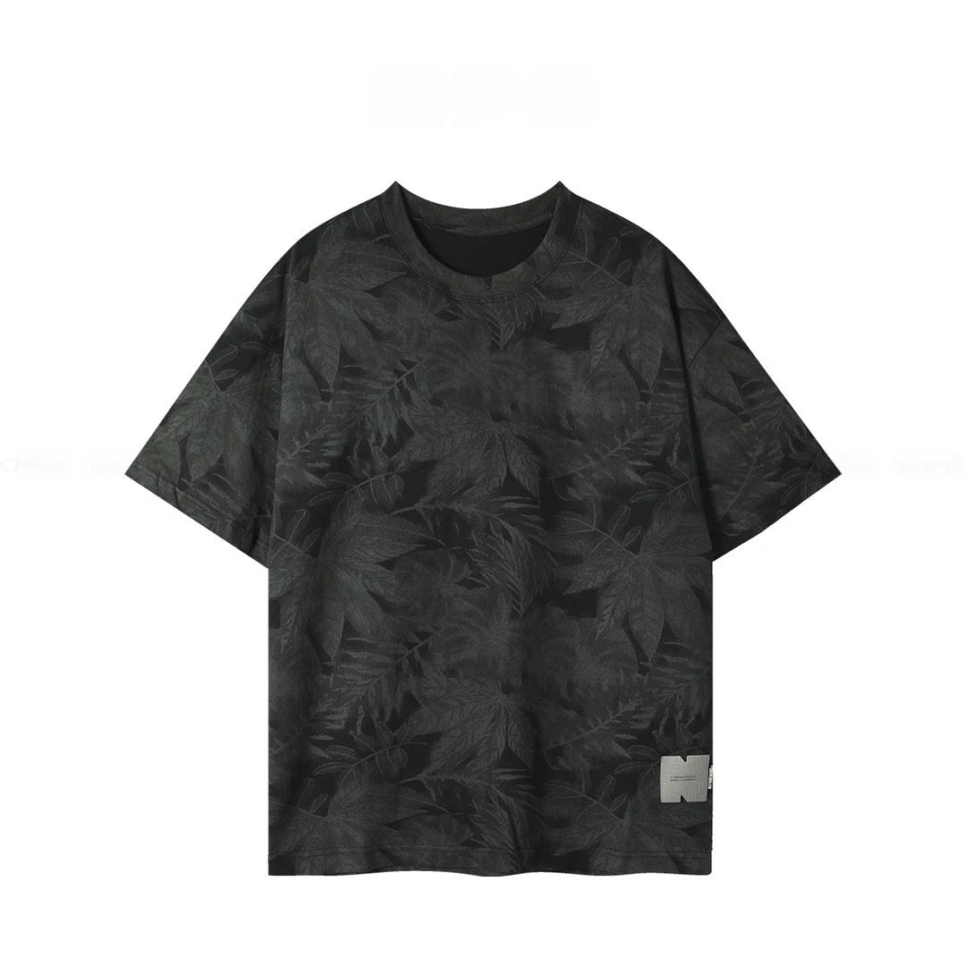 Men's Round Neck Boot-cut Casual All-match Short-sleeved T-shirt